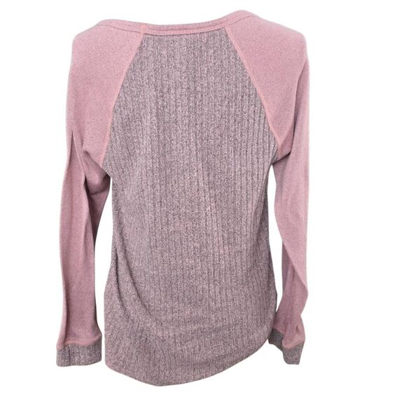 Lucky Brand Women's Size Small Pink Ribbed Matching Lounge Set - Picture 3 of 8